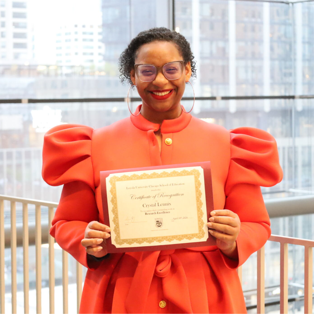 Crystal Lennix receiving the 2024 Excellence Award.